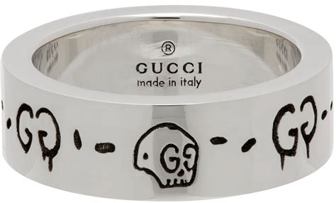 ssense gucci ghost ring|Gucci: Silver Large GucciGhost Ring .